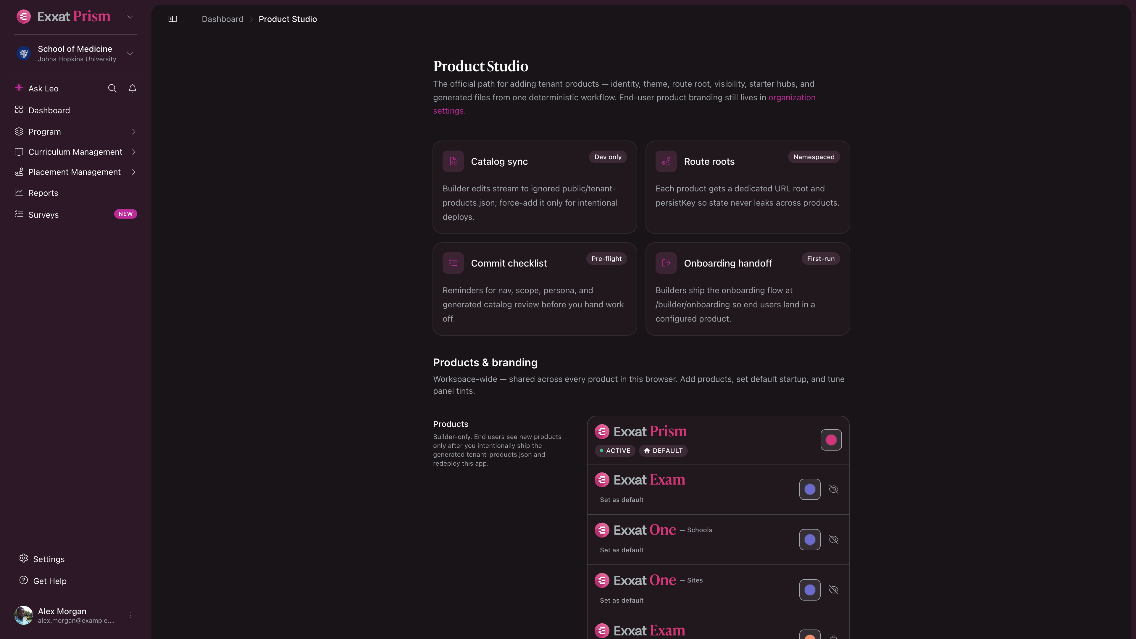 Design OS component catalog with live hub previews