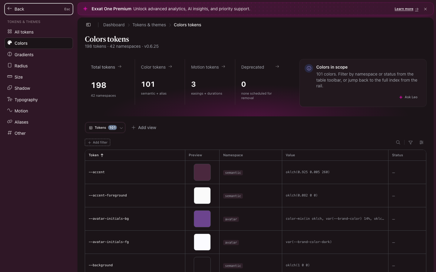 SidebarDrillIn on Tokens and themes (dark mode)